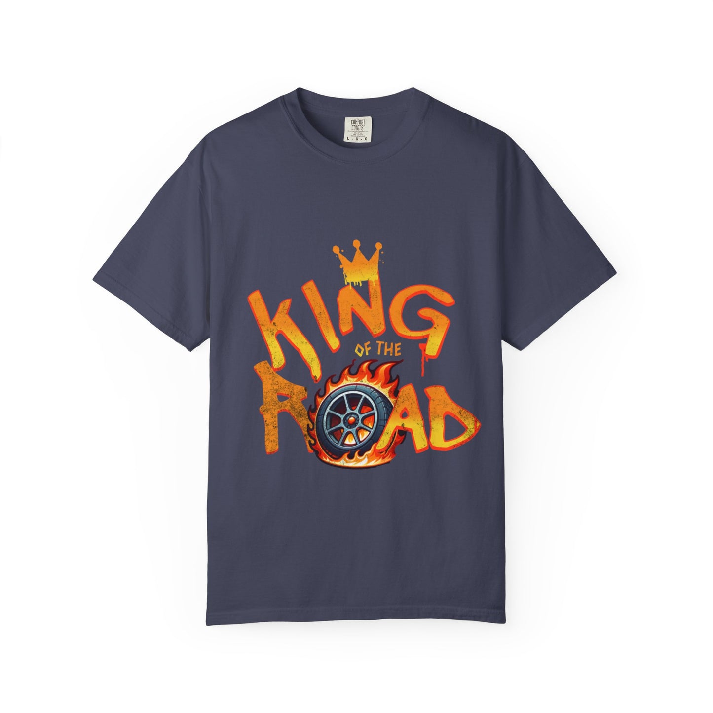 King of the Road Unisex Garment-Dyed T-Shirt - Perfect for Road Trips and Adventure Lovers