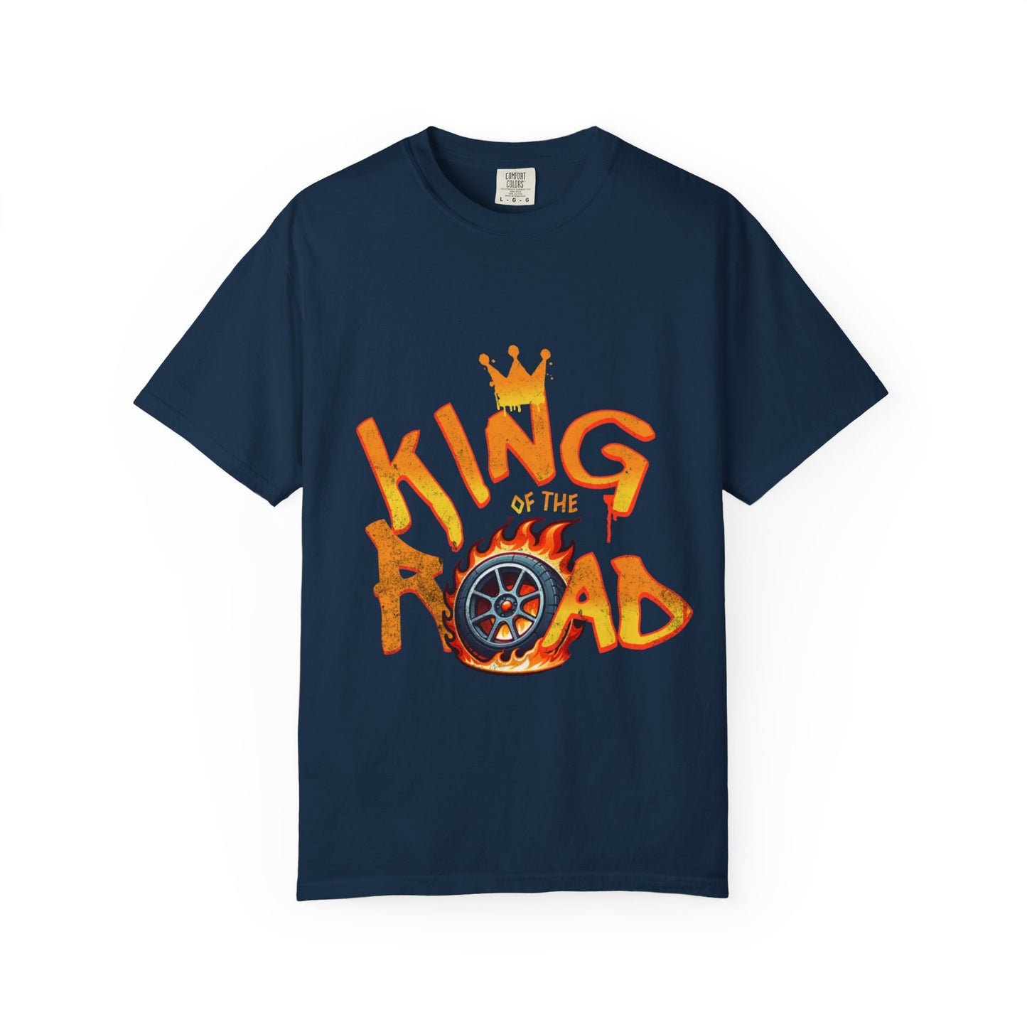 King of the Road Unisex Garment-Dyed T-Shirt - Perfect for Road Trips and Adventure Lovers