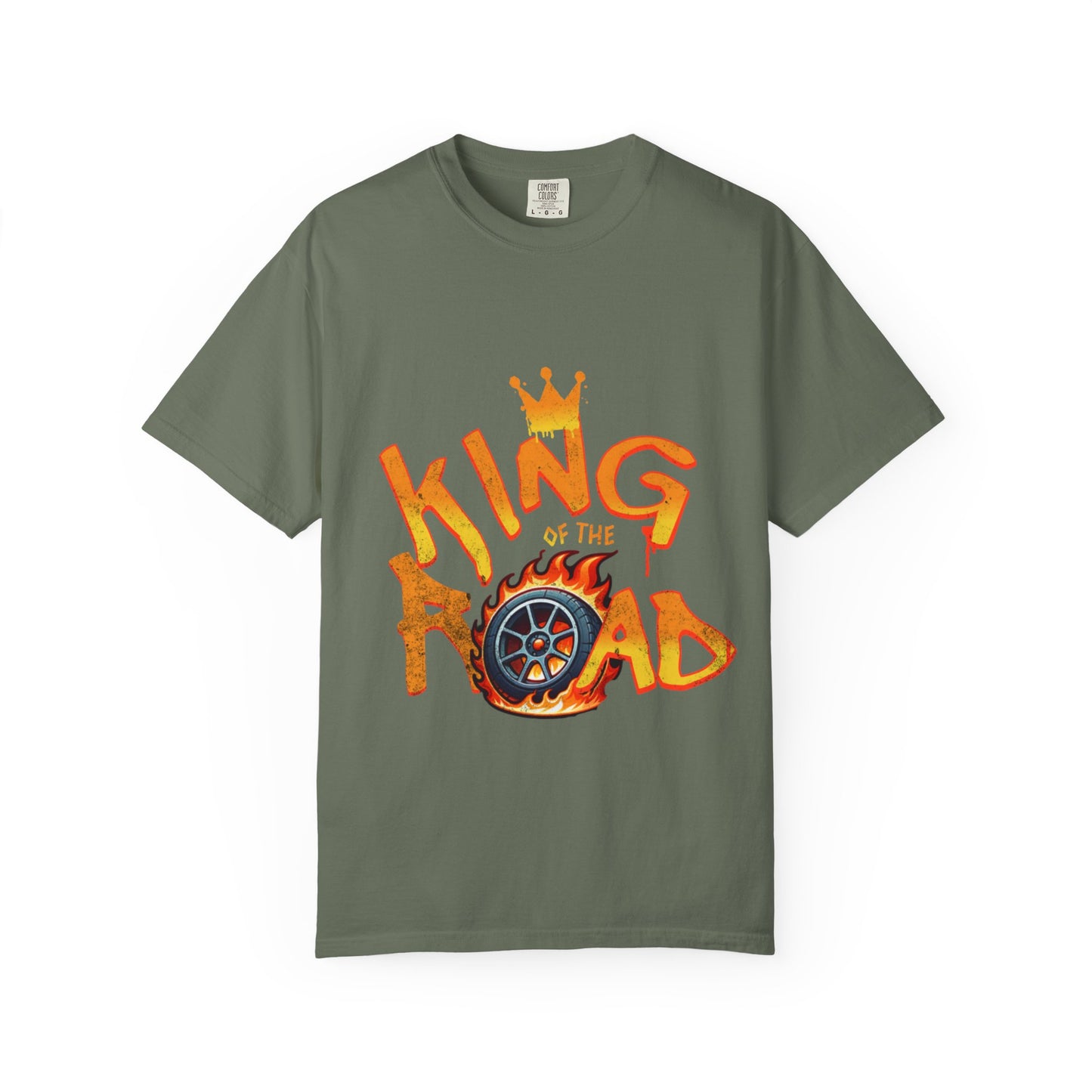 King of the Road Unisex Garment-Dyed T-Shirt - Perfect for Road Trips and Adventure Lovers