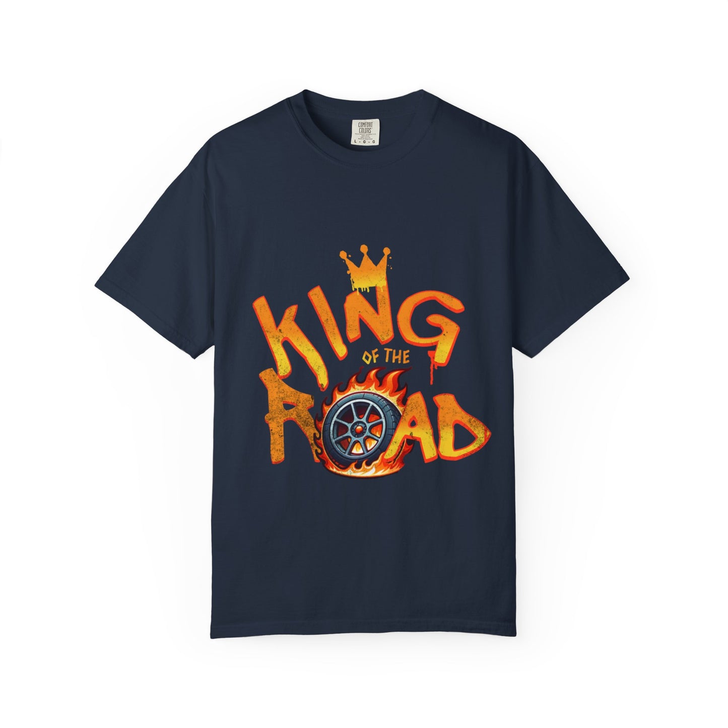 King of the Road Unisex Garment-Dyed T-Shirt - Perfect for Road Trips and Adventure Lovers