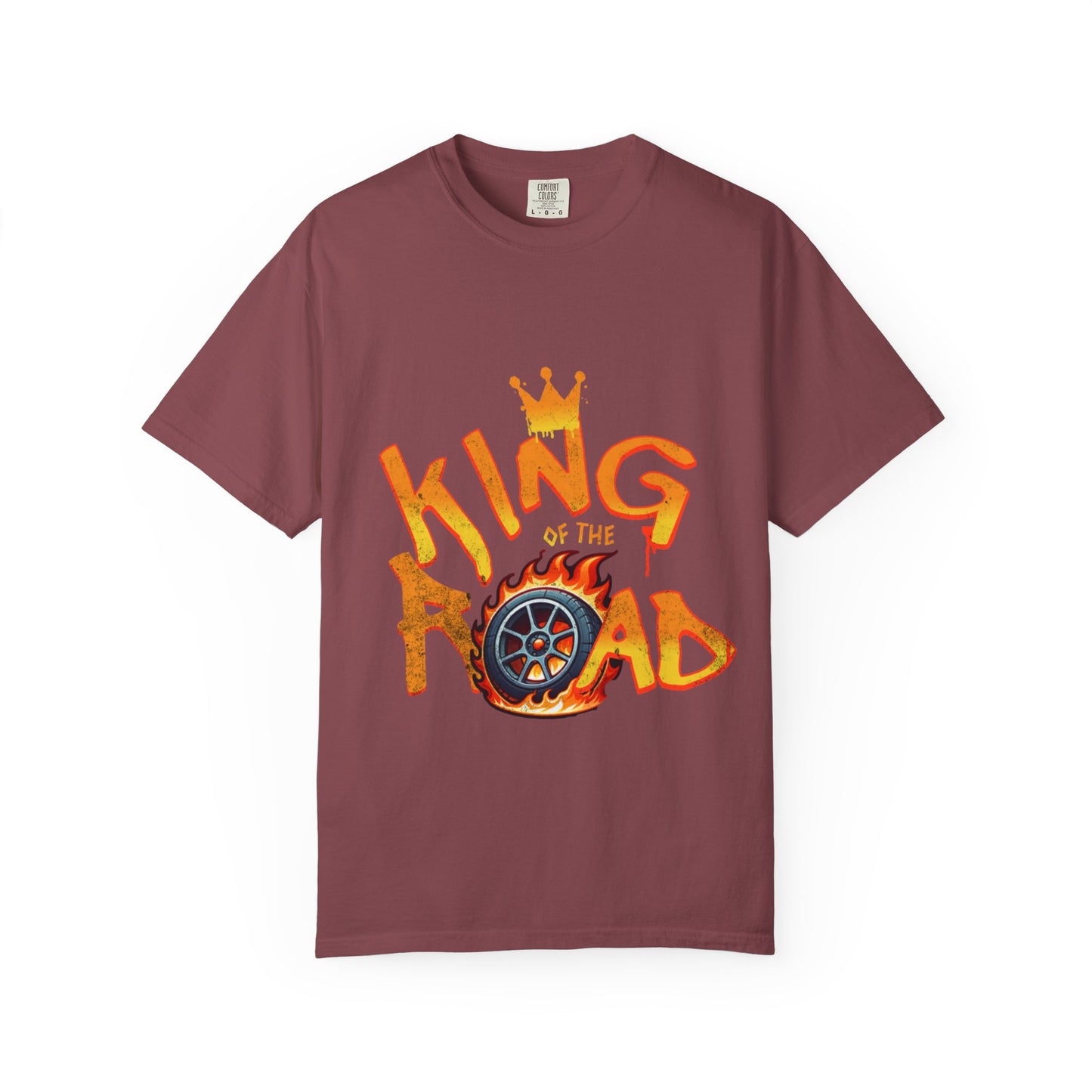 King of the Road Unisex Garment-Dyed T-Shirt - Perfect for Road Trips and Adventure Lovers