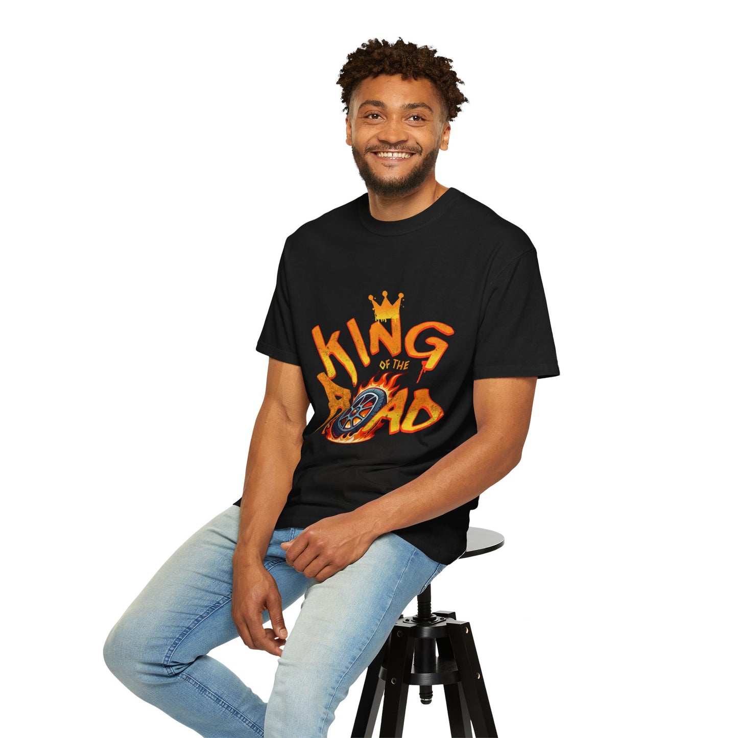 King of the Road Unisex Garment-Dyed T-Shirt - Perfect for Road Trips and Adventure Lovers